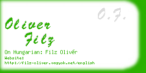 oliver filz business card